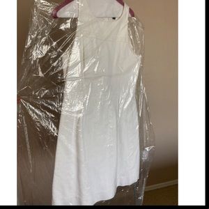 White embroidered j crew dress